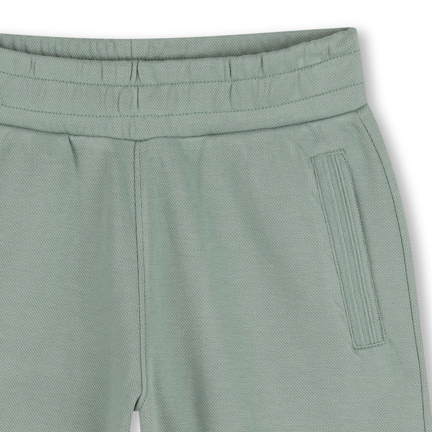 BOSS Cotton Jogging Shorts in Pique, Green Bay