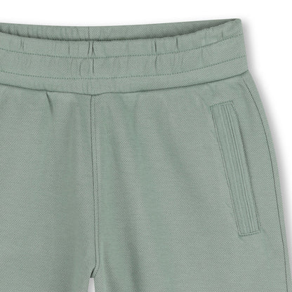 BOSS Cotton Jogging Shorts in Pique, Green Bay