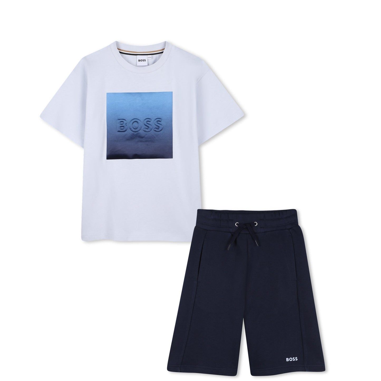 BOSS T-shirt and Bermuda Set, Pale Blue