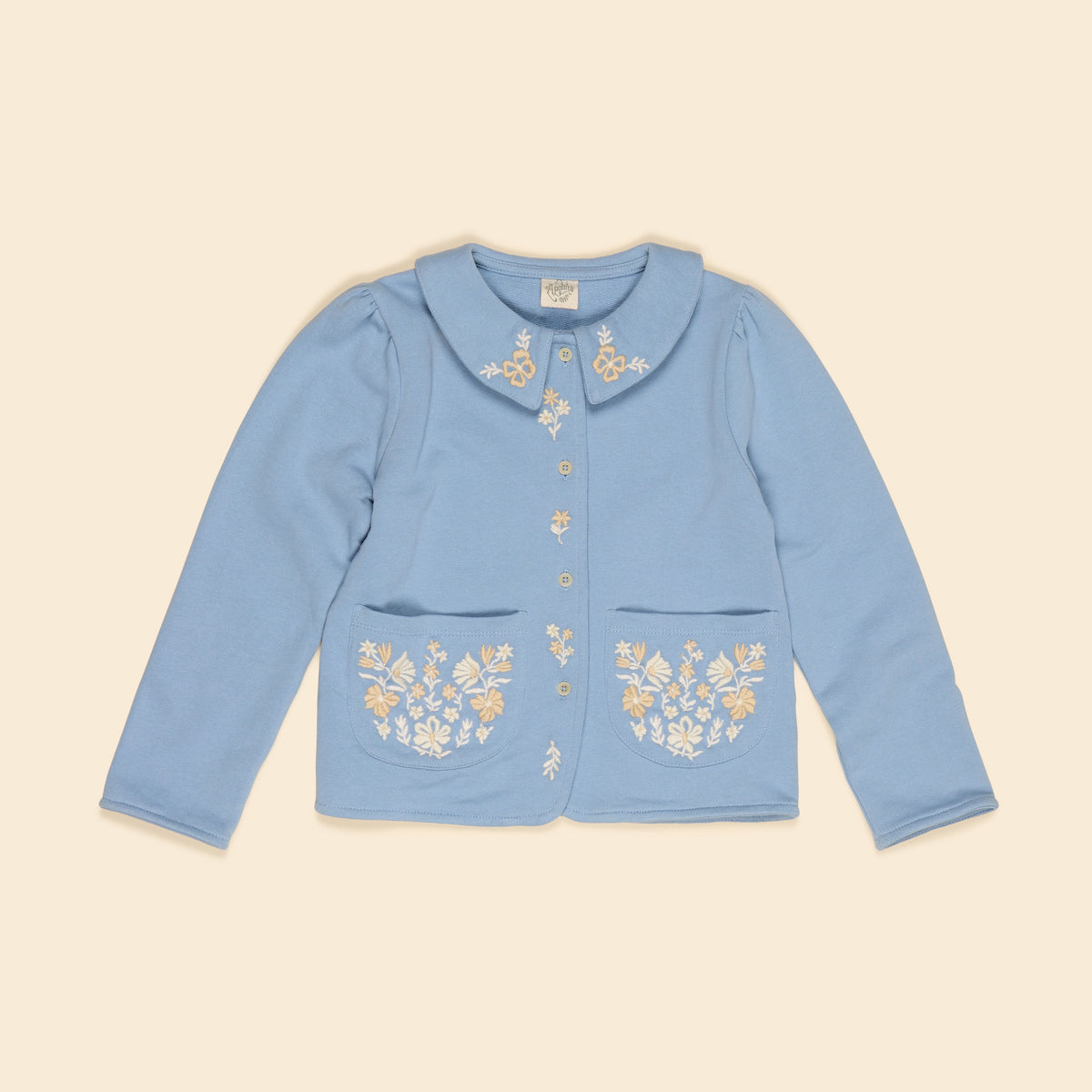 Jenna Jersey Cardigan, Book Blue