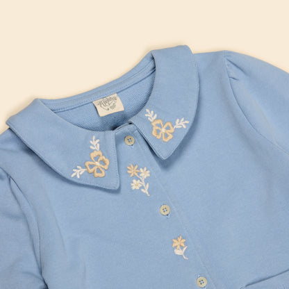 Jenna Jersey Cardigan, Book Blue