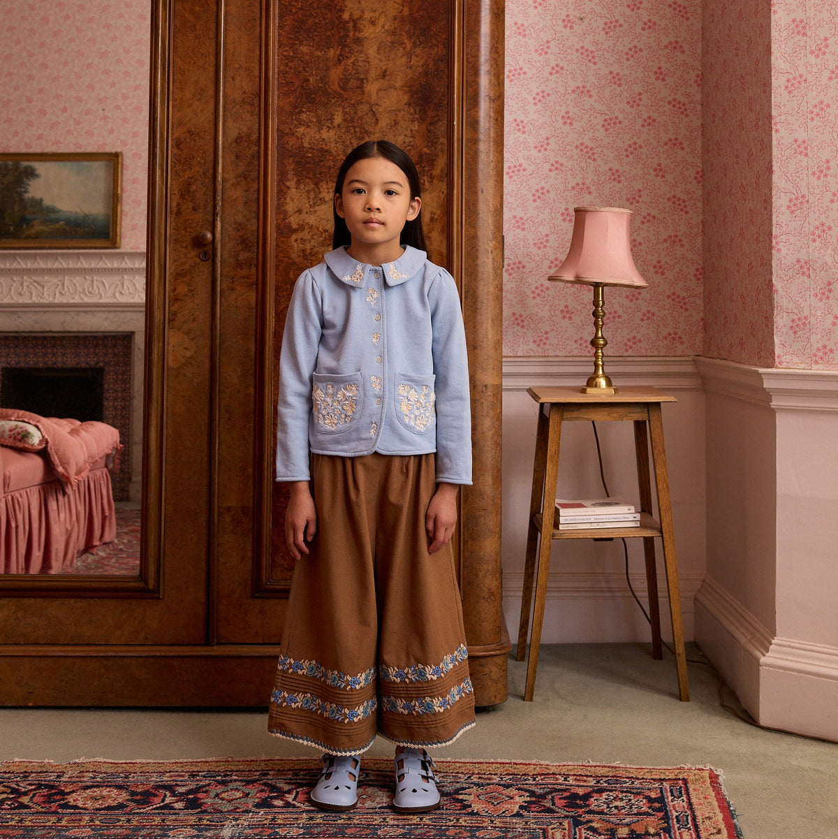 Jenna Jersey Cardigan, Book Blue