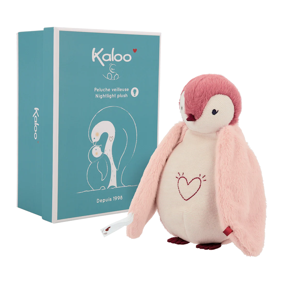 Nightlight Plush Penguin, Pink