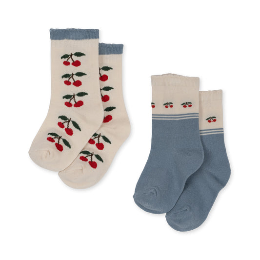2 Pack Cherry Socks, Cherry Mix
