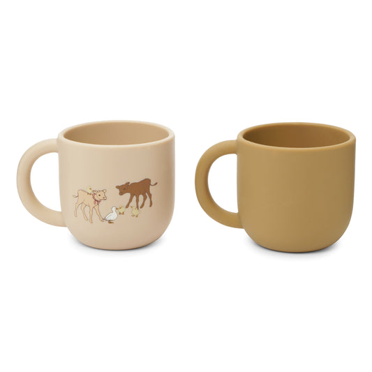 2 Pack Silicone Cup Set, Farm