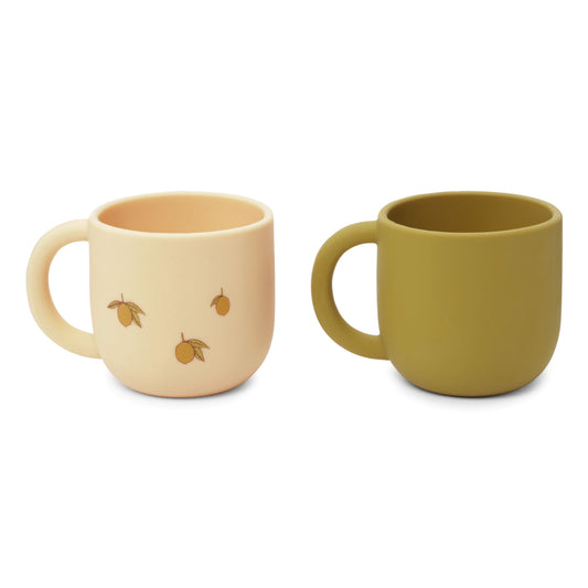 2 Pack Silicone Cup Set, Lemon