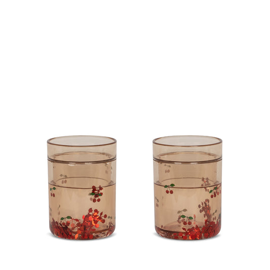 2 Pack Glitter Cup Set, Cherry