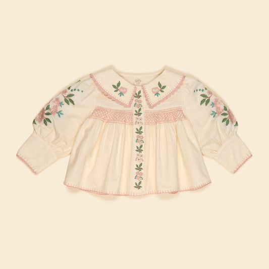 Lora Blouse, Milk-Cream