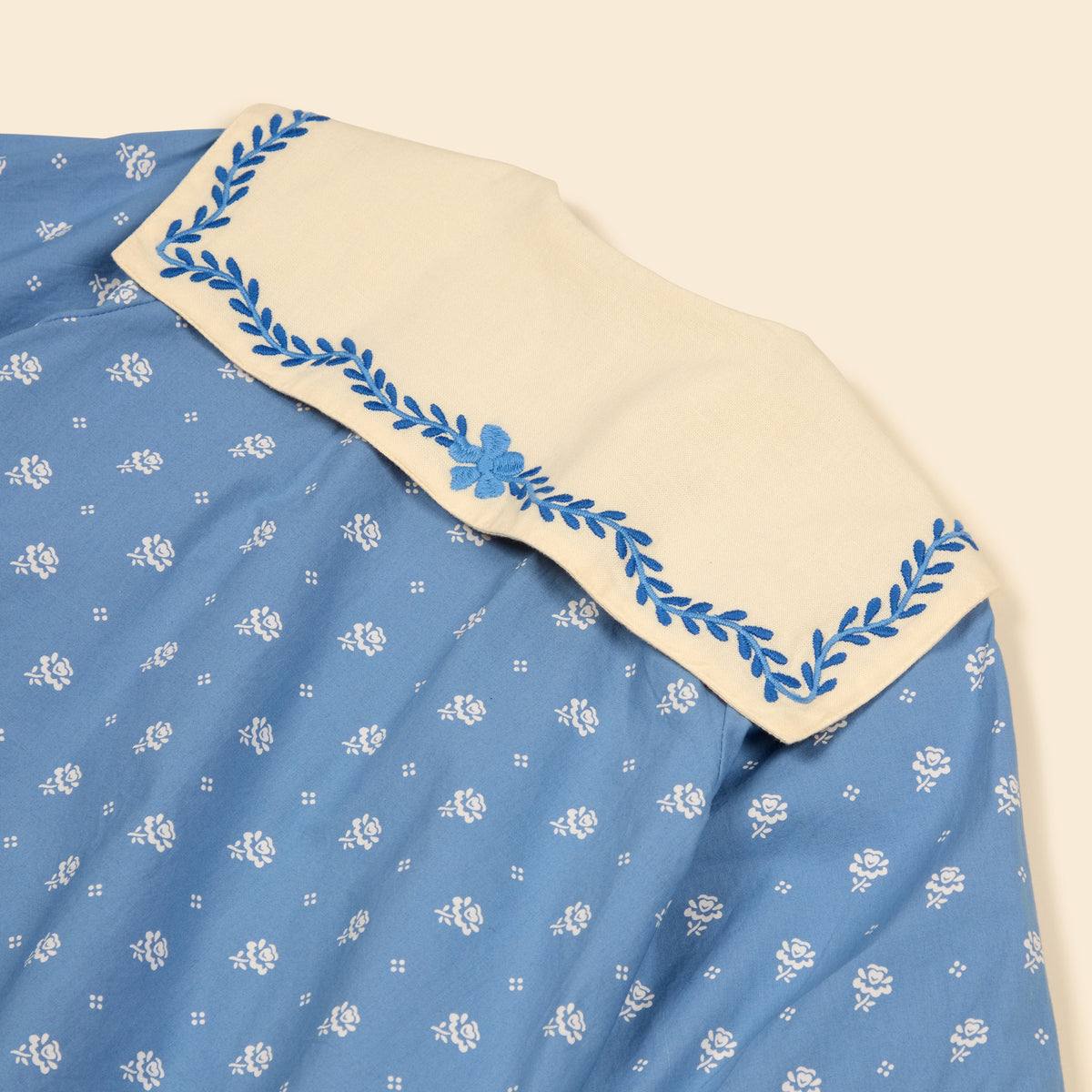 Maggie Sailor Blouse, Mountain Calico Blue