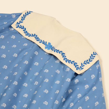 Maggie Sailor Blouse, Mountain Calico Blue