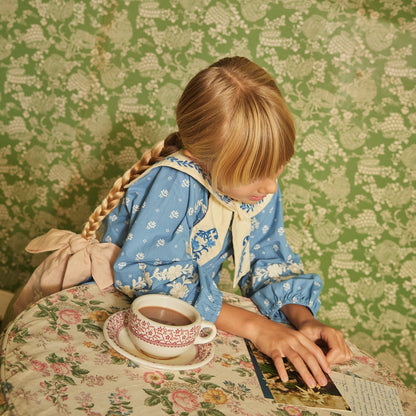 Maggie Sailor Blouse, Mountain Calico Blue