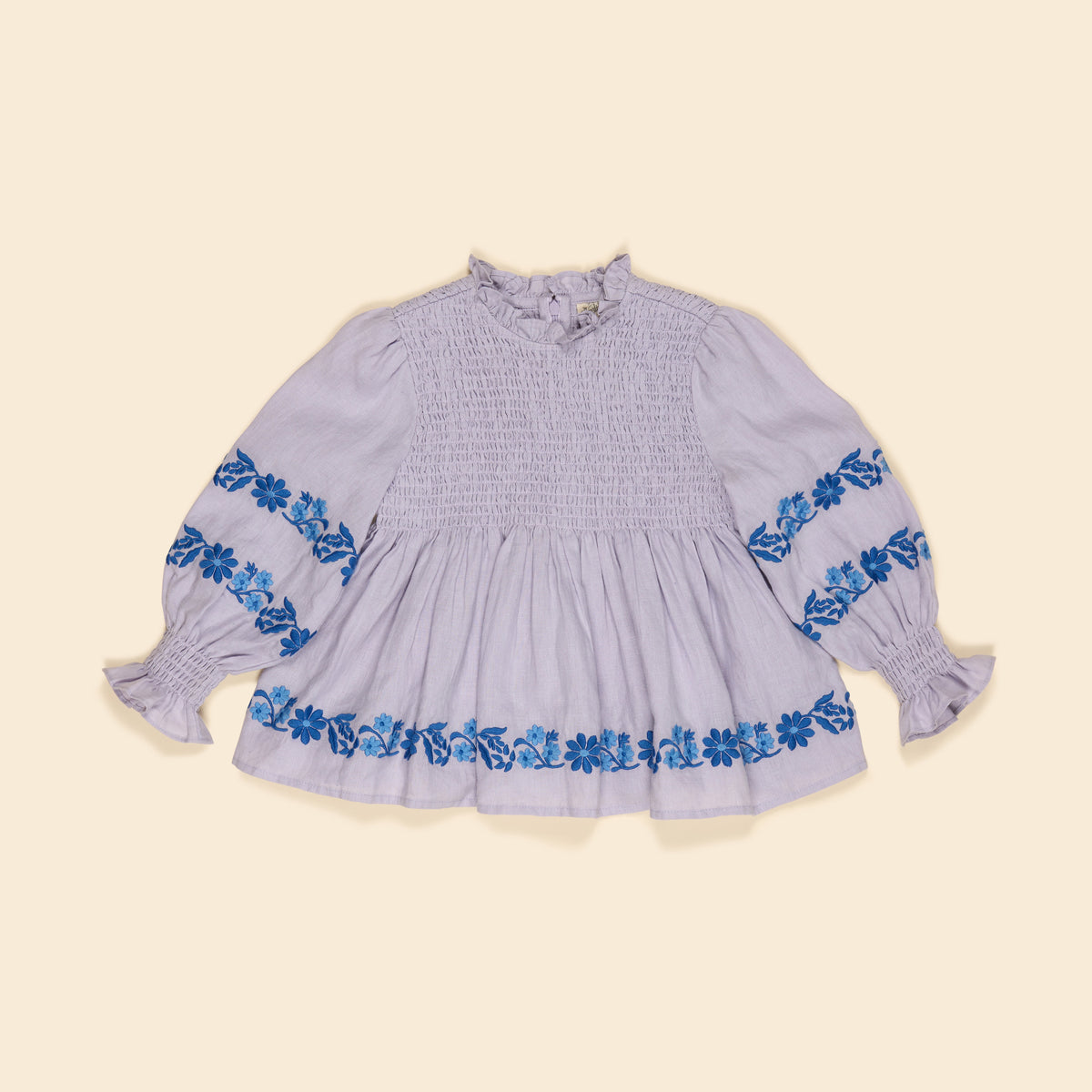 Mia Blouse, Violet Creme
