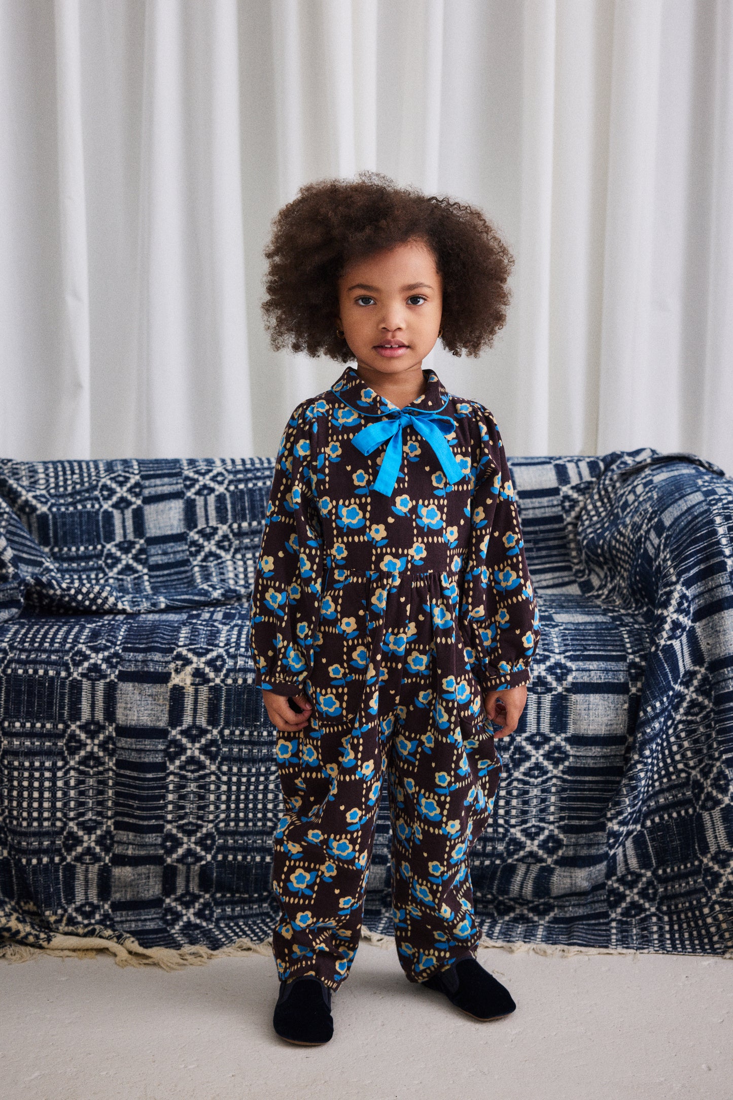 Corduroy Zora Blouse, Raisin Windowbox