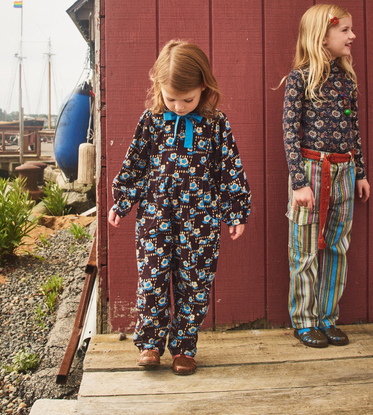 Corduroy Zora Blouse, Raisin Windowbox