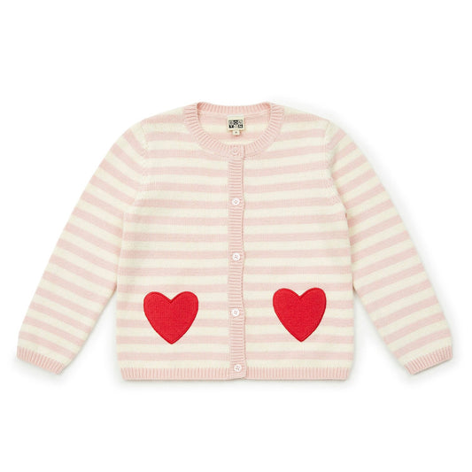 Madeleine Cardigan, Rayure Rose