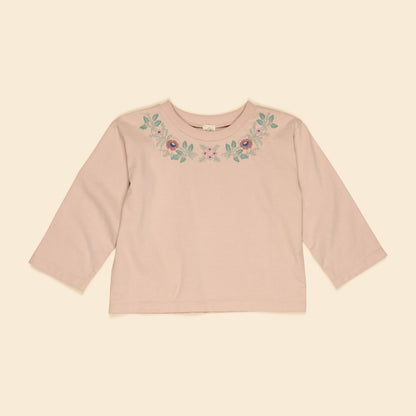 Nella Floral Embroidered Tee, Blossom