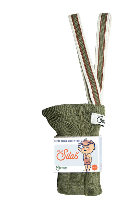 Silly Silas Shorty, Olive Striped