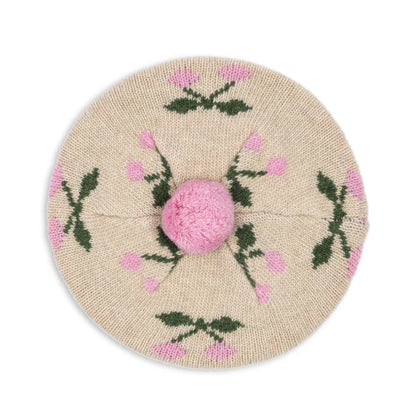 Belou Knit Beret, Cherry