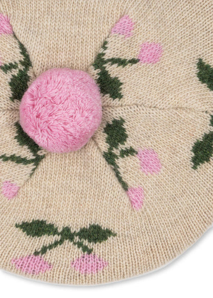 Belou Knit Beret, Cherry