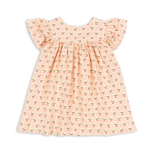 CoCo Dress GOTS, Cherry Pink Motif