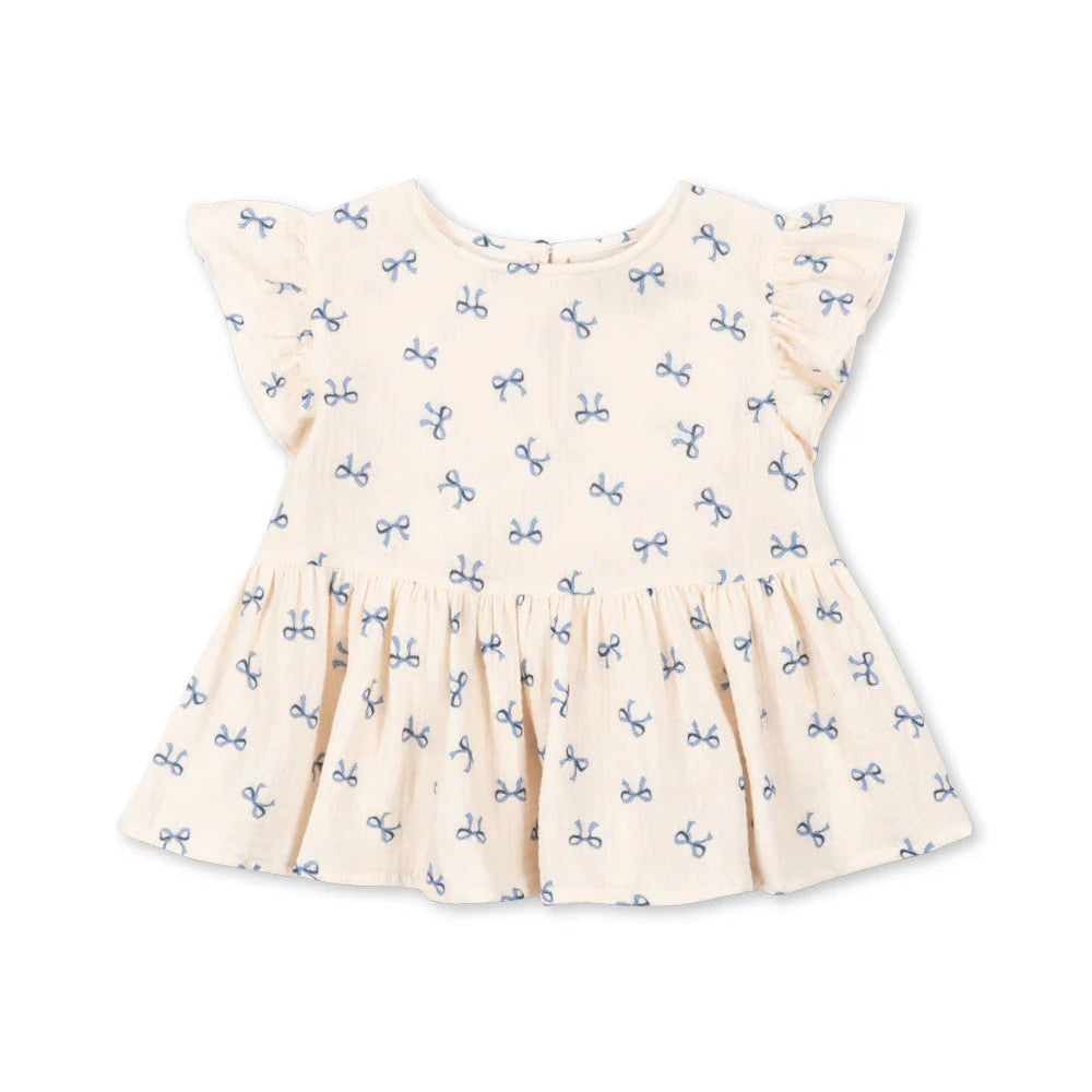 CoCo Top GOTS, Bow Bleu