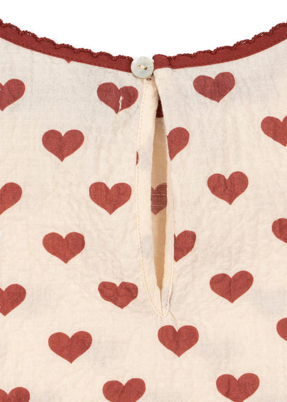 Ava Slip Dress GOTS, Amour Rouge