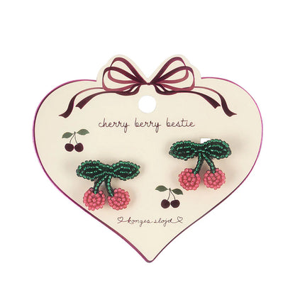 2 Pack Pearly Hair Clips, Cherry