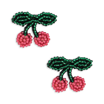 2 Pack Pearly Hair Clips, Cherry