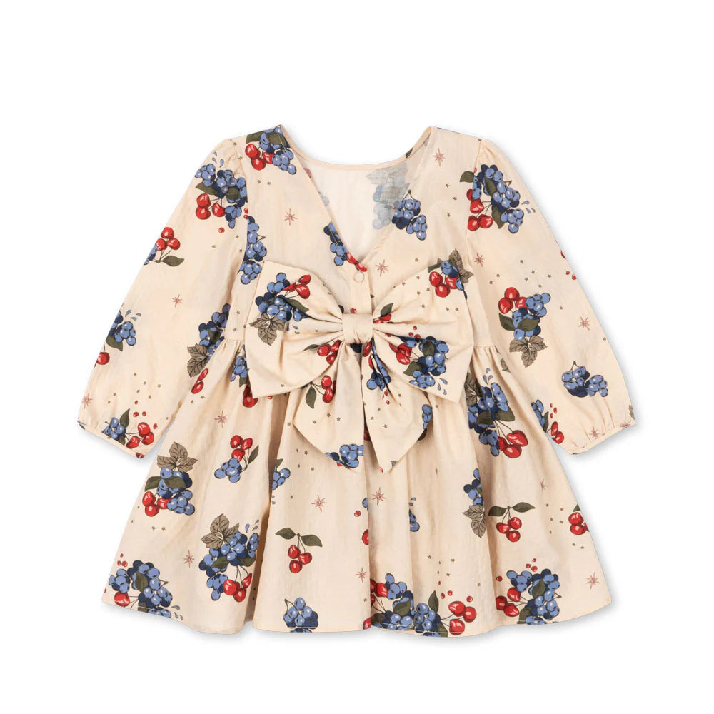 Avi LS Bow Dress GOTS, Cremona