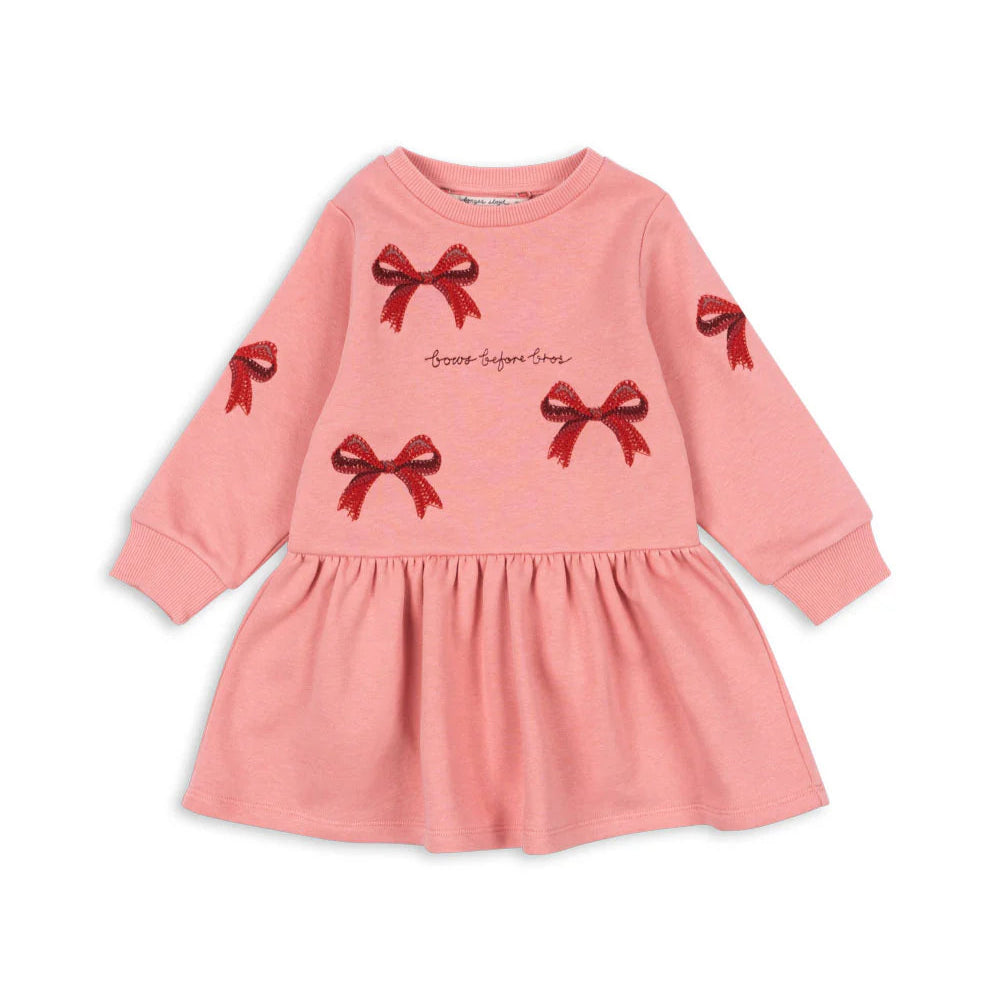 Lou Bow Sweat Dress, Strawberry Ice