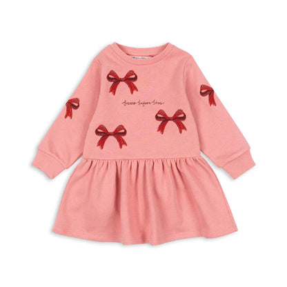 Lou Bow Sweat Dress, Strawberry Ice