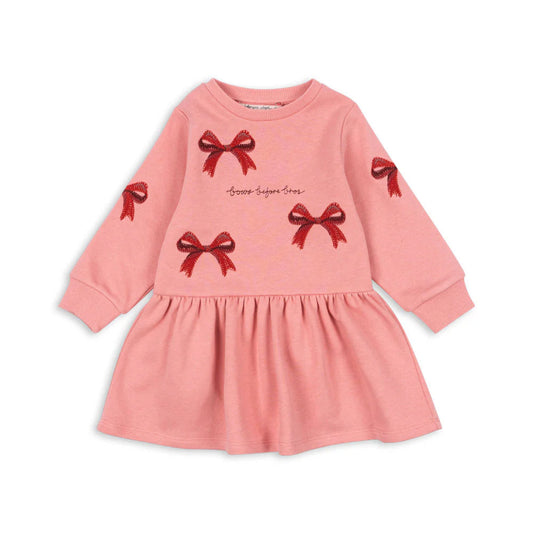 Lou Bow Sweat Dress, Strawberry Ice