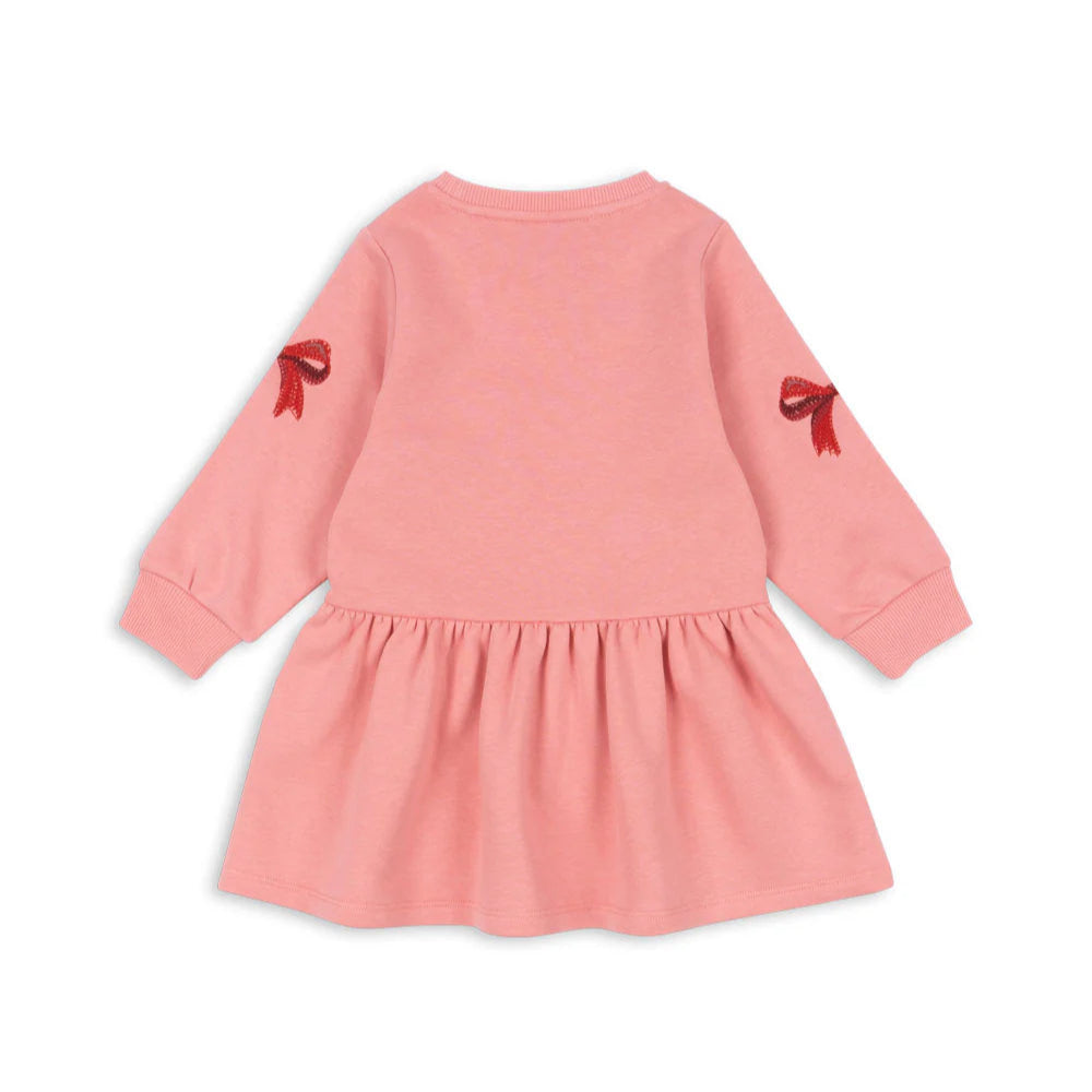 Lou Bow Sweat Dress, Strawberry Ice