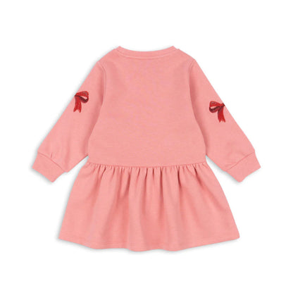 Lou Bow Sweat Dress, Strawberry Ice