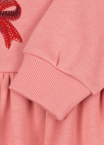 Lou Bow Sweat Dress, Strawberry Ice