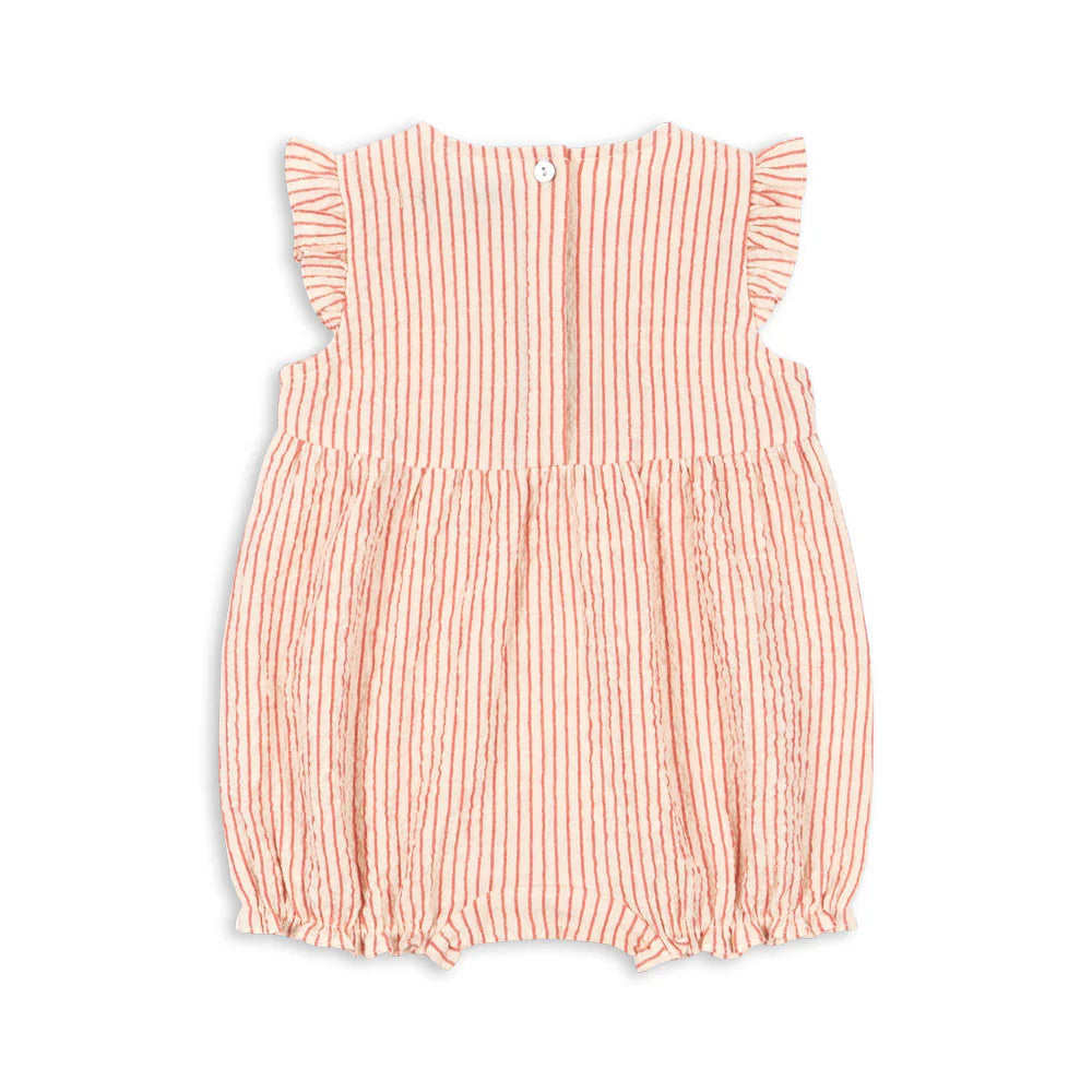 Ellie Frill Romper, Amour Stripe