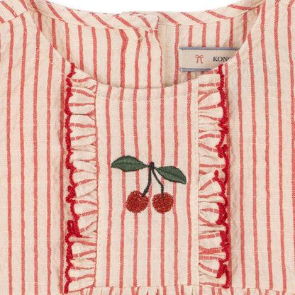 Ellie Frill Romper, Amour Stripe