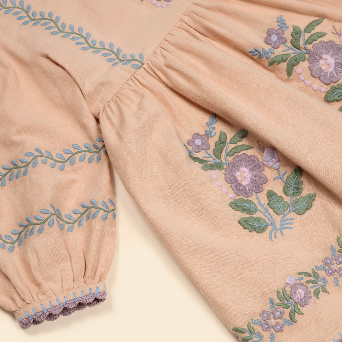 Penelope Dress, Dried Rose/Cream