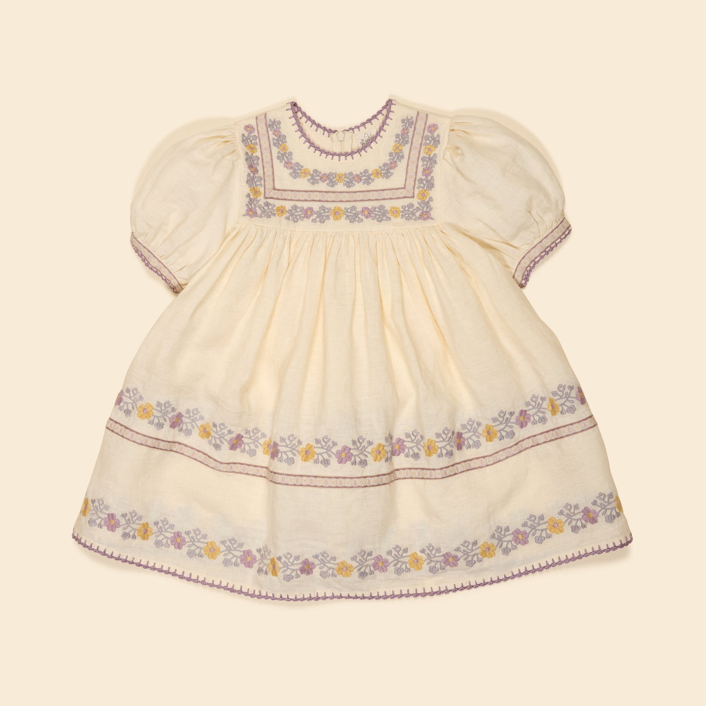 Patsy Ribbon Dress, Cream