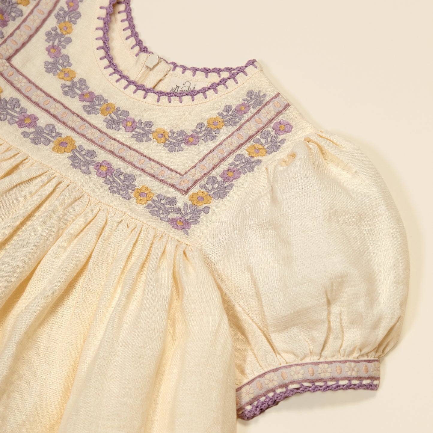 Patsy Ribbon Dress, Cream