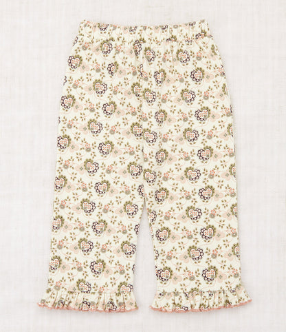 Ruffle Pedal Pusher, Sugar Calico Hearts