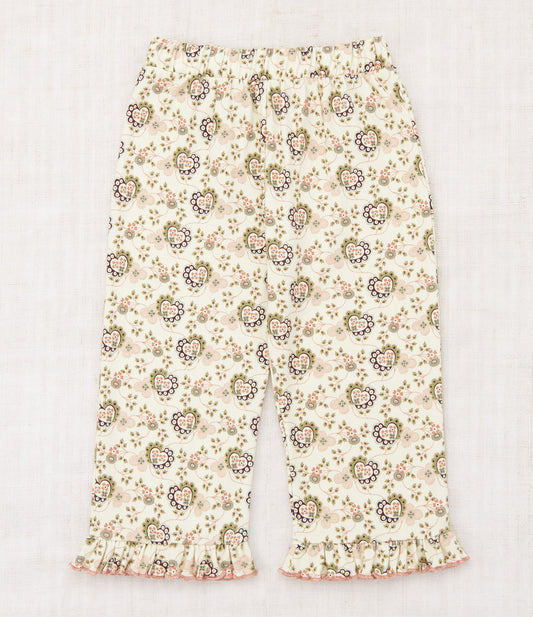 Ruffle Pedal Pusher, Sugar Calico Hearts