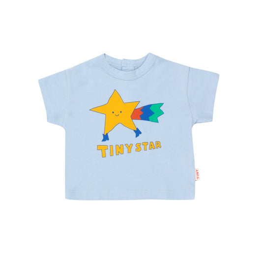 Tiny Star Baby Tee, Blue-Grey