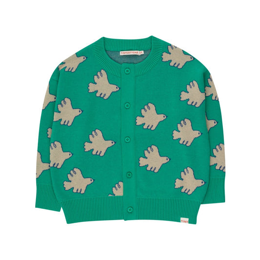Doves Baby Cardigan, Emerald