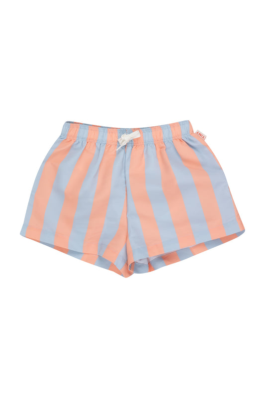 Stripes Trunks, Bluegrey/Papaya