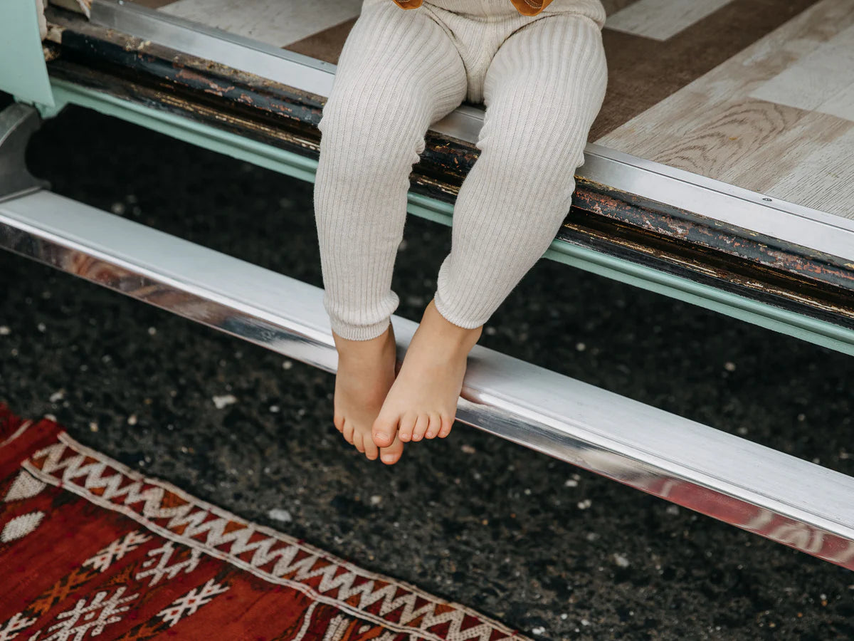 Silly Silas Hippy Footless Tights, Cream Blend
