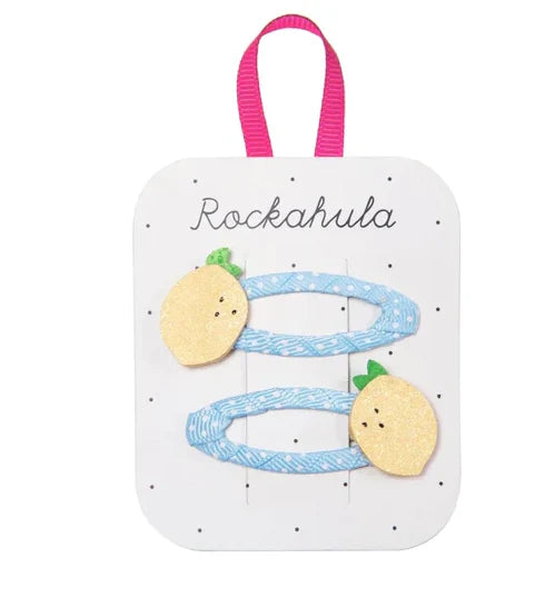 Lemon Glitter Clips
