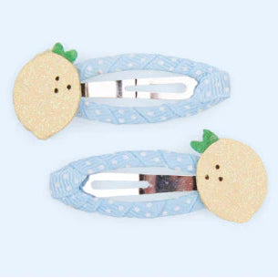 Lemon Glitter Clips