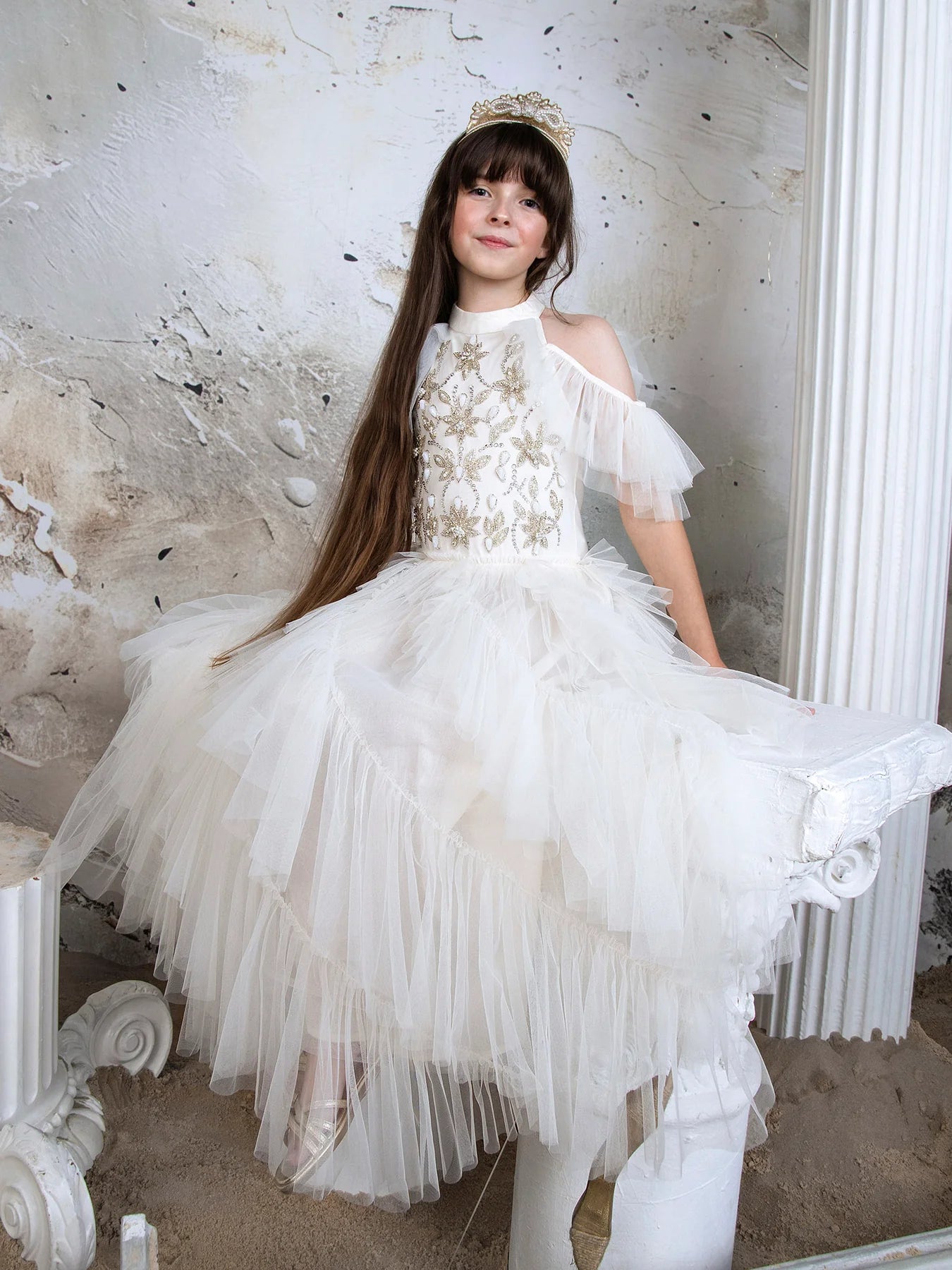 Venus Tutu Dress, Arctic Cotton
