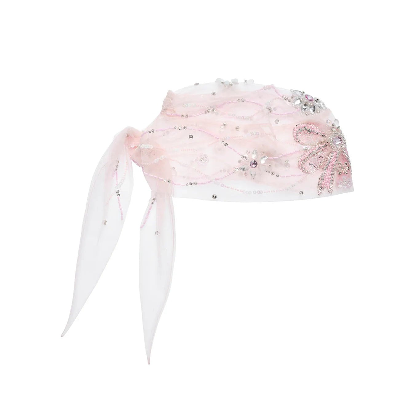 Neptune's Jewel Head Wrap, Satin Bow